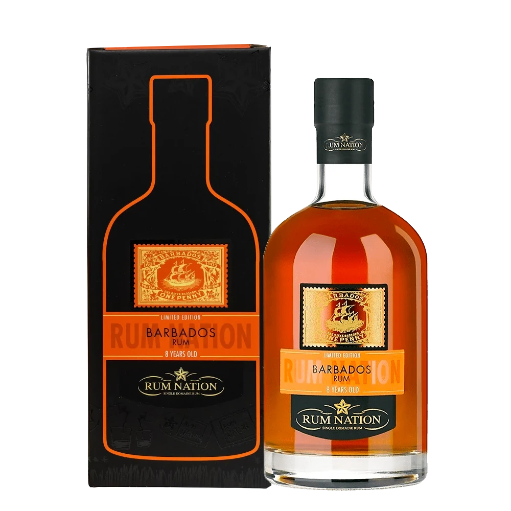 Rum Nation 8 ans Barbados-70-Cl Rum Nation 8 ans Barbados – Image 1
