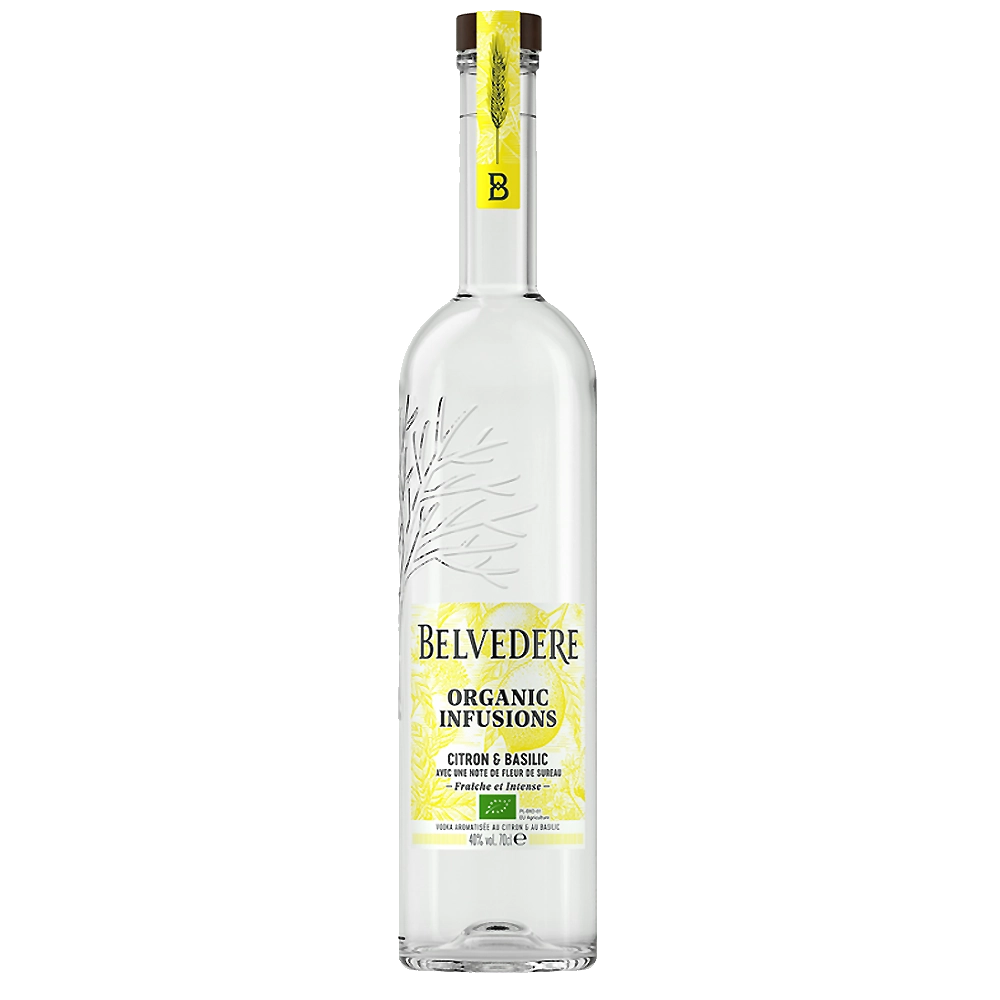Vodka-belvedere-organic-citron-basilic-70cl Belvédère Organic infusion citron basilic – Image 1