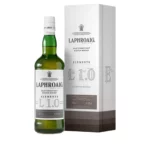 Whisky Laphroaig Elements L 1.0 70cl bouteille verte avec boîte blanche élégante, étiquette détaillée.